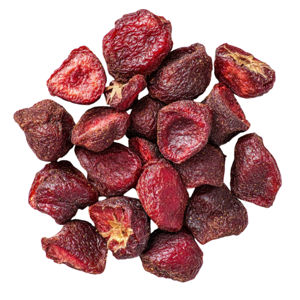 dried red berries on a white background png