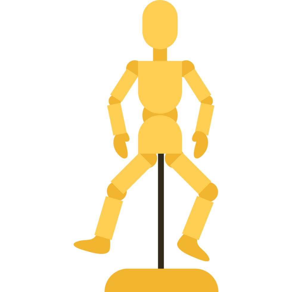 art wooden model isolated design png