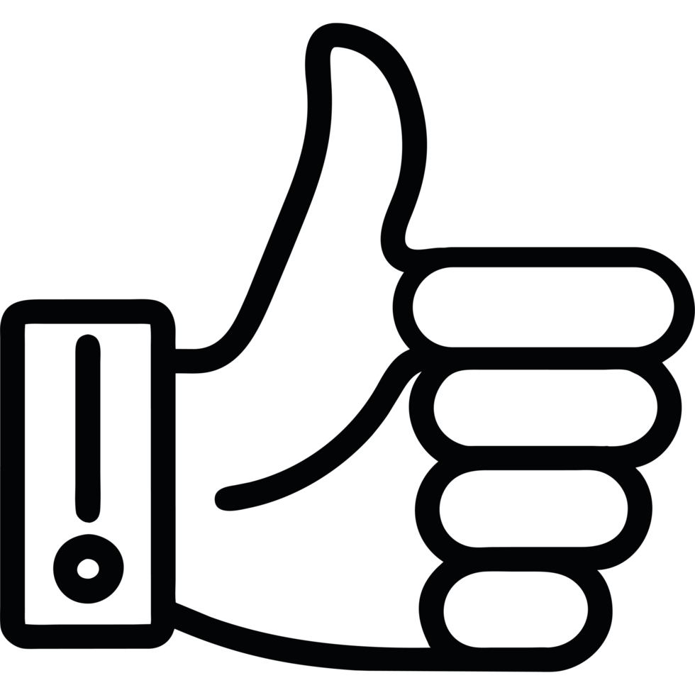 Thumbs up design icon png