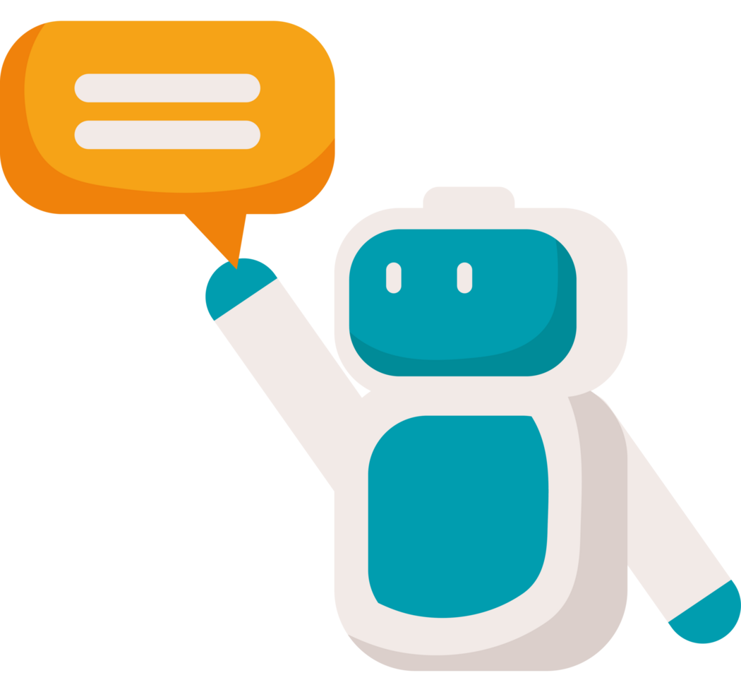 chatbot assistant virtual isolated design png