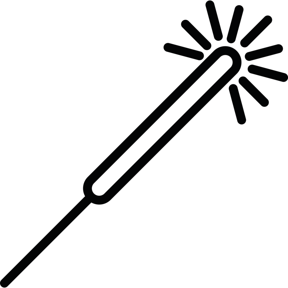 fireworks glowing celebration decoration party illustration line icon png