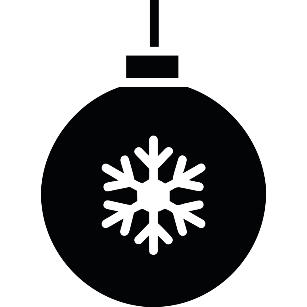 christmas ball icon with snowflake png