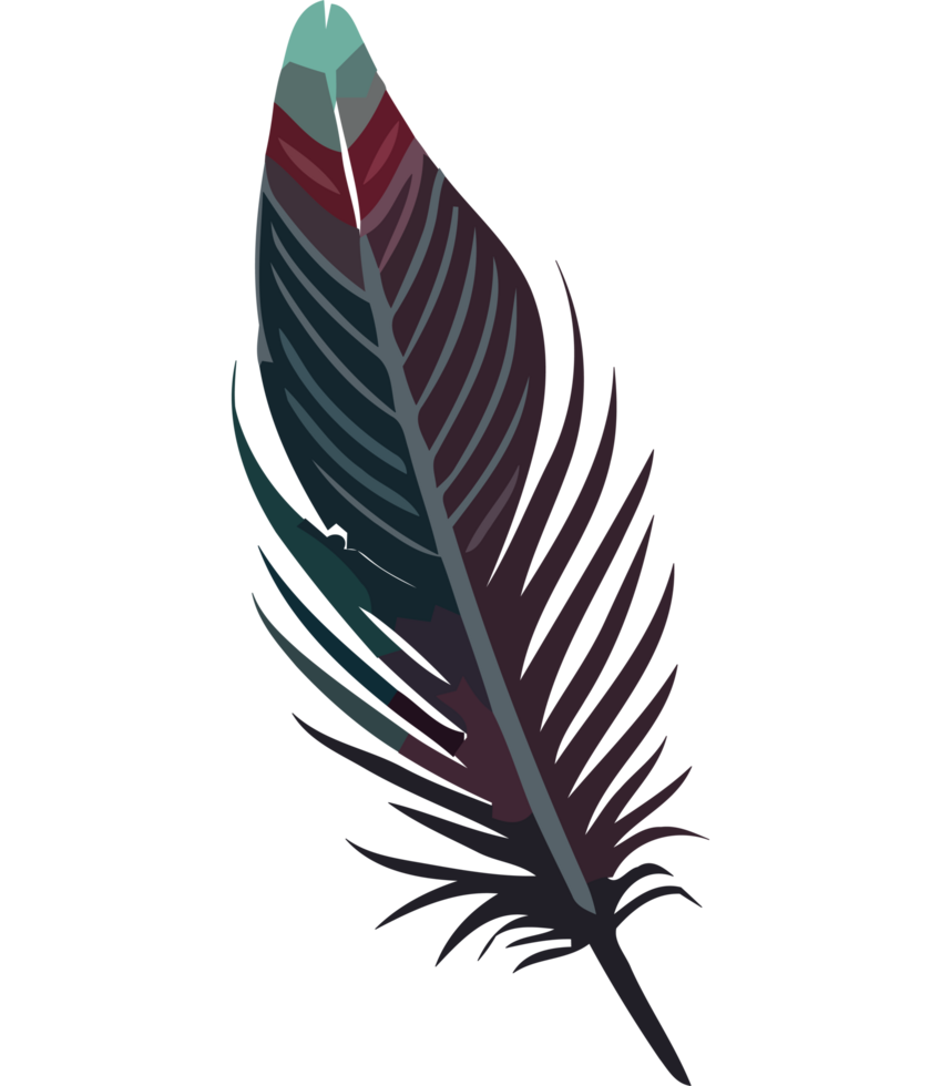 Silhouette of flying bird feather decoration icon isolated png