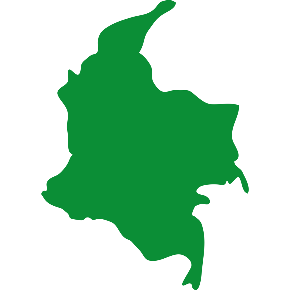 Green Colombia map icon png