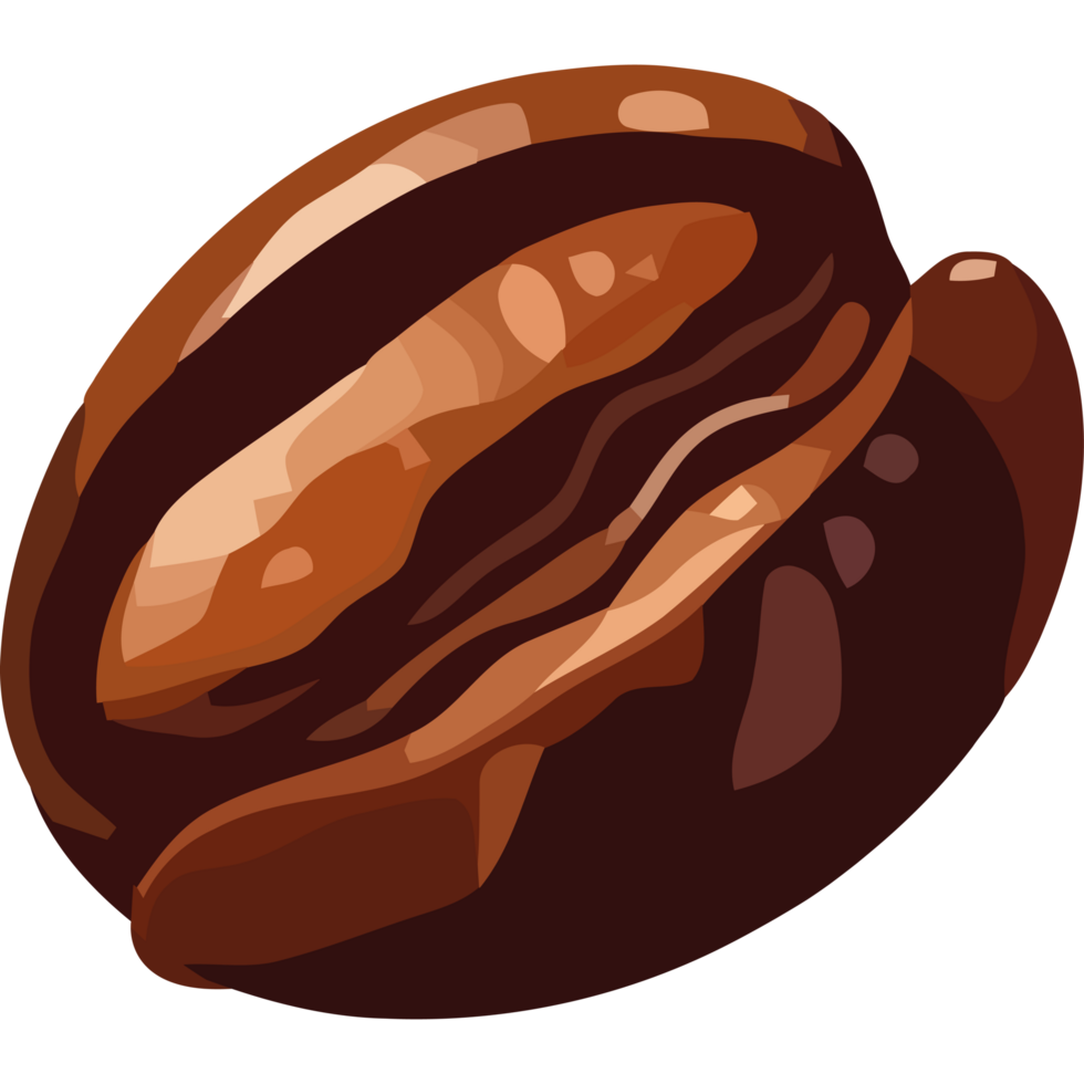 Gourmet coffee bean sketch icon png
