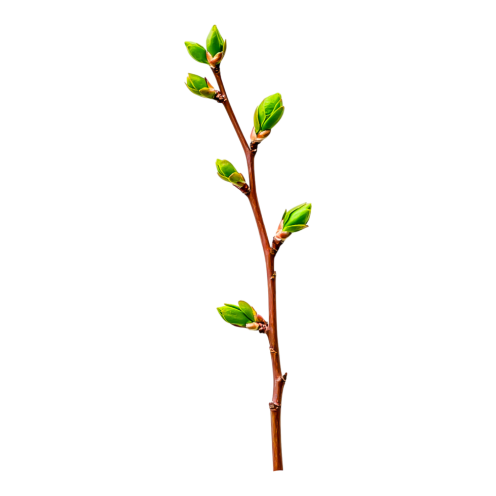 Fresh Green Buds on Branch Signaling Spring Growth and Renewal png