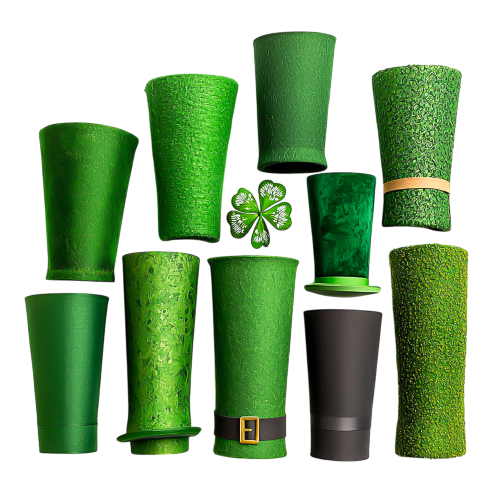 Collection of Green Hats for Festive Celebrations and Events png