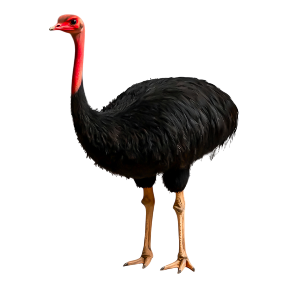 Elegant Ostrich Stands Proudly in Natural Habitat Environment png