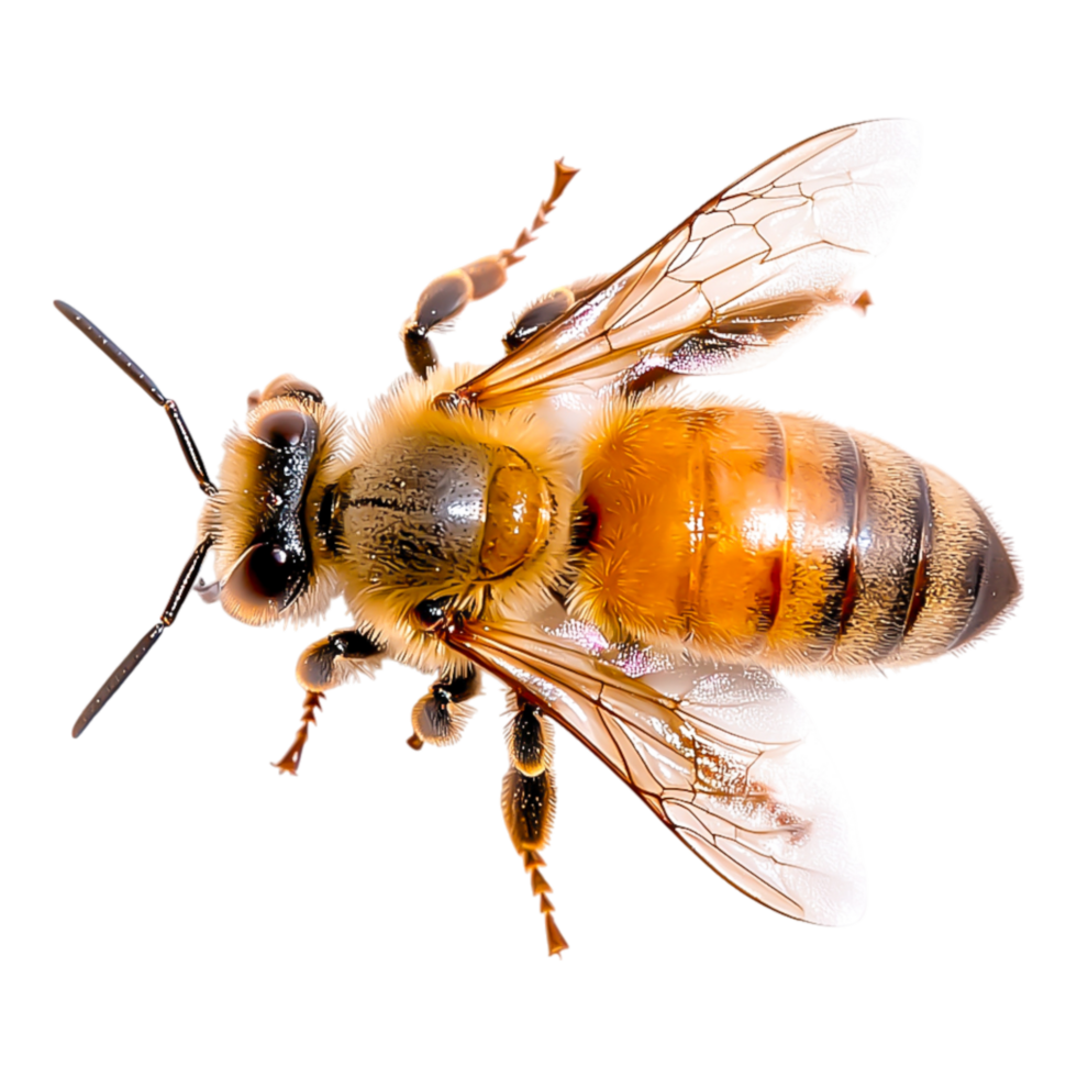Close-Up Image of a Honey Bee png