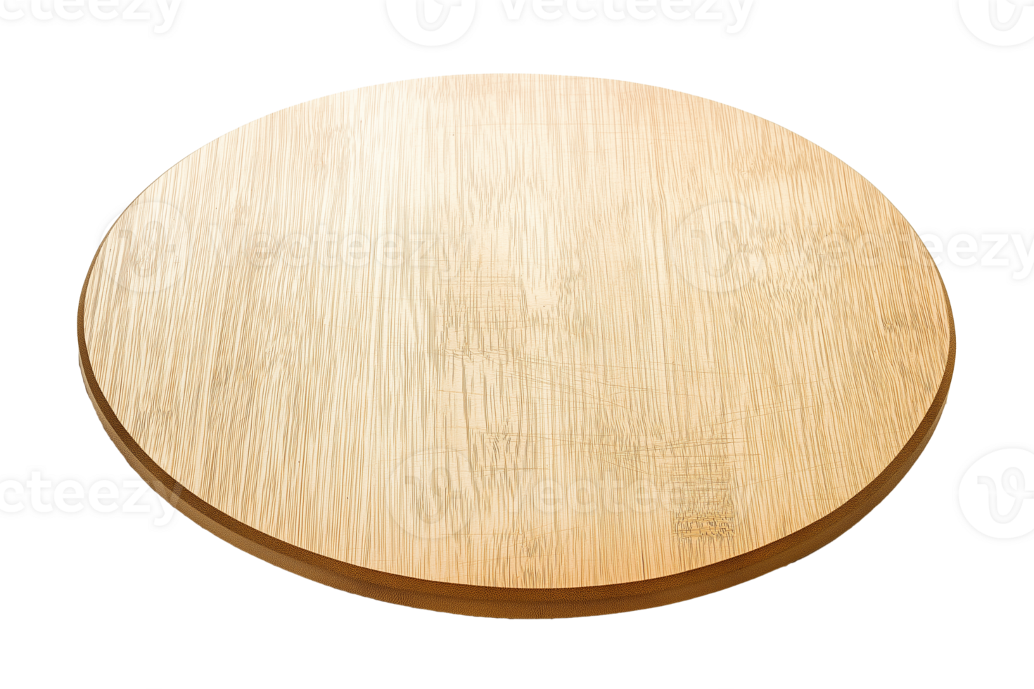 Round Light Brown Bamboo Wood Texture Top View png