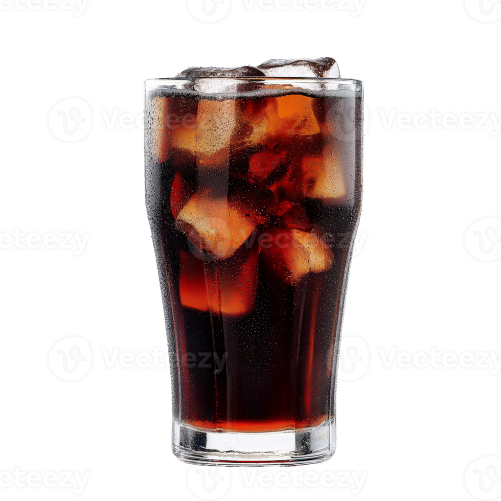 Iced Cola Drink in Glass Refreshing Summer Beverage Cold Soda png
