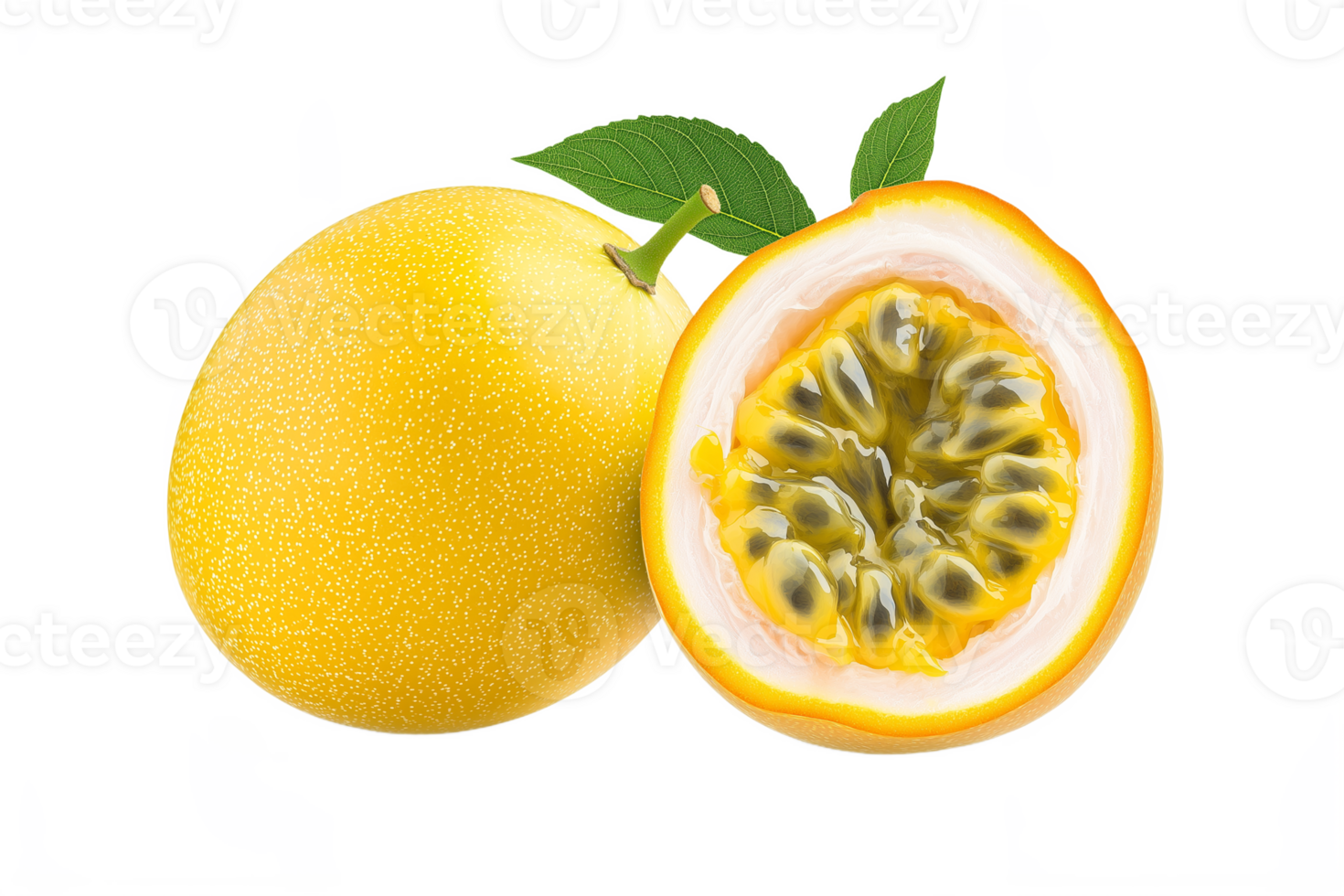 Fresh Yellow Passion Fruit Tropical Fruit Juicy Exotic Vitamin C png