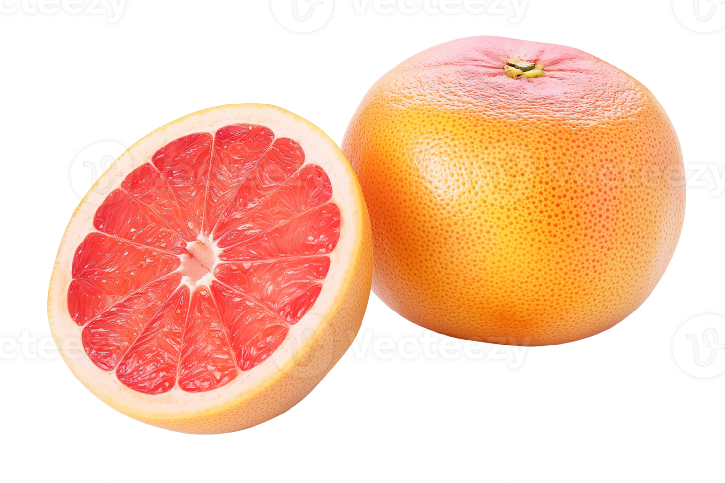 Juicy Grapefruit Halves Fresh Citrus Fruit Healthy Eating png