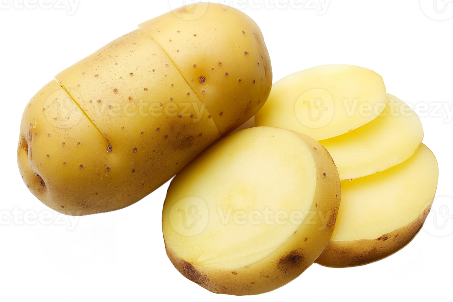 Fresh Yellow Potatoes Sliced Organic Food Ingredients Cooking Diet Healthy Vegetable Agriculture png