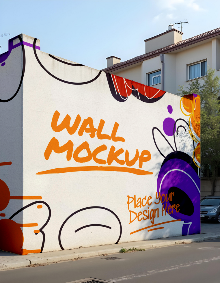 Graffiti Wall Mockup psd