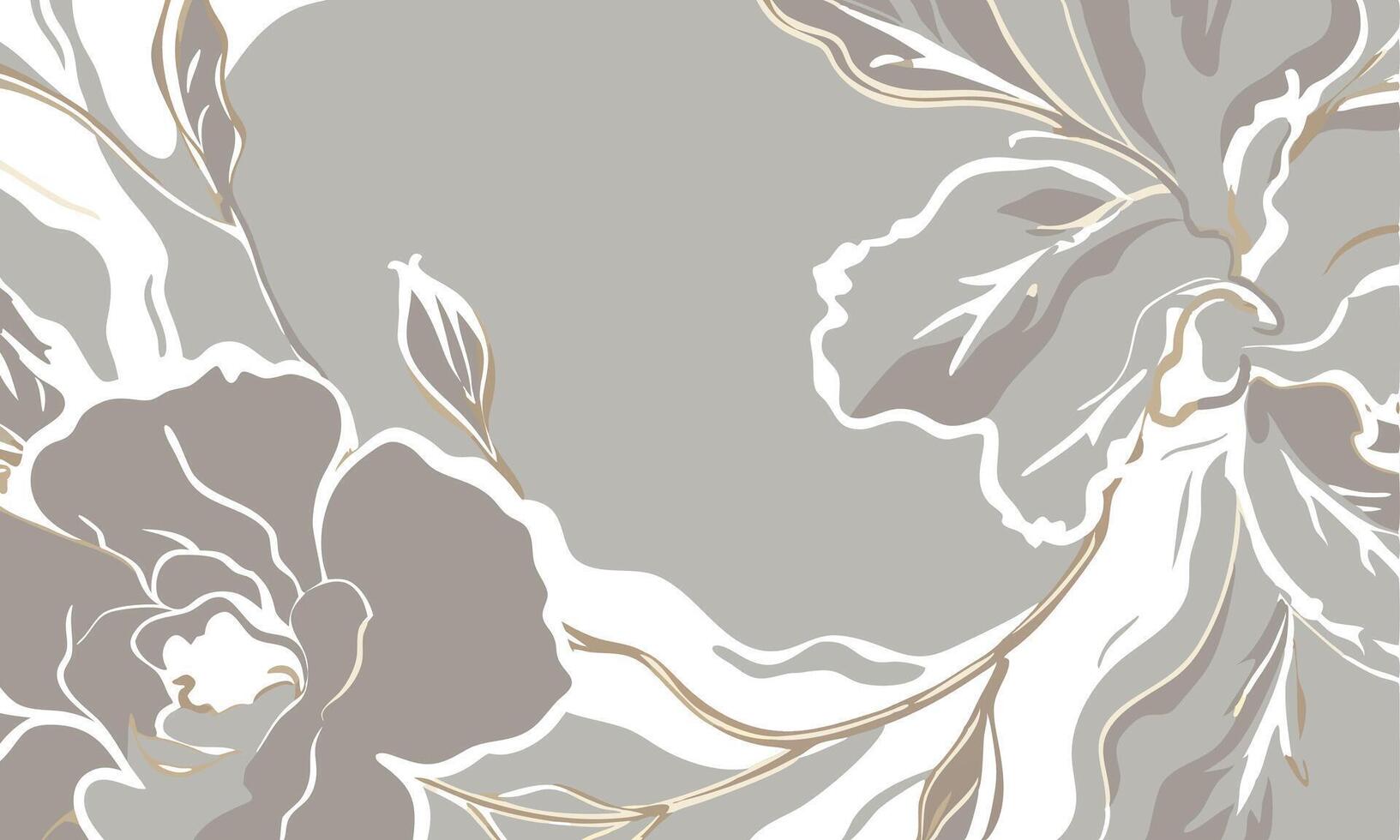 Elegant Hand Drawn Floral Background vector