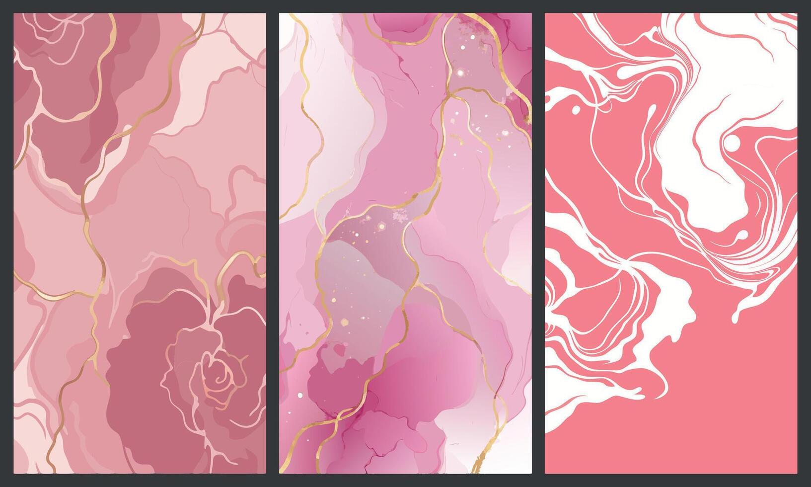 Abstract Marble Texture Background collection vector