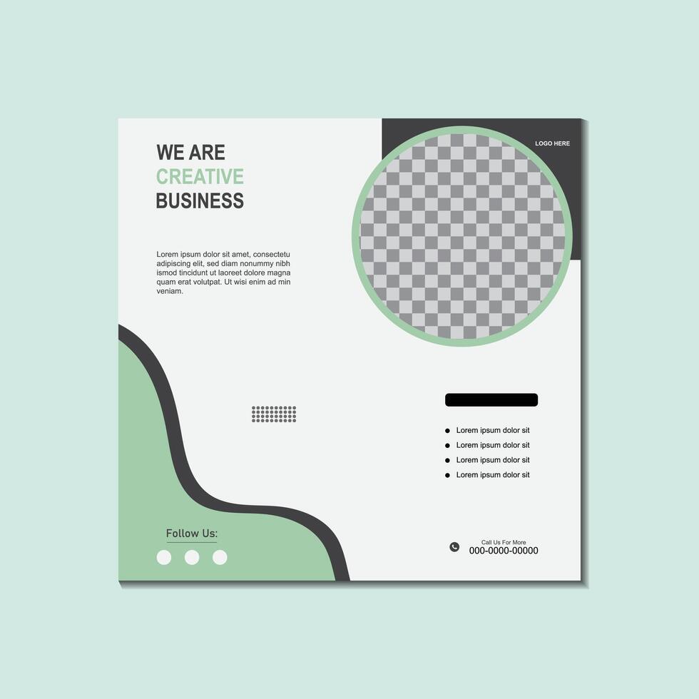 Creative social media template design vector