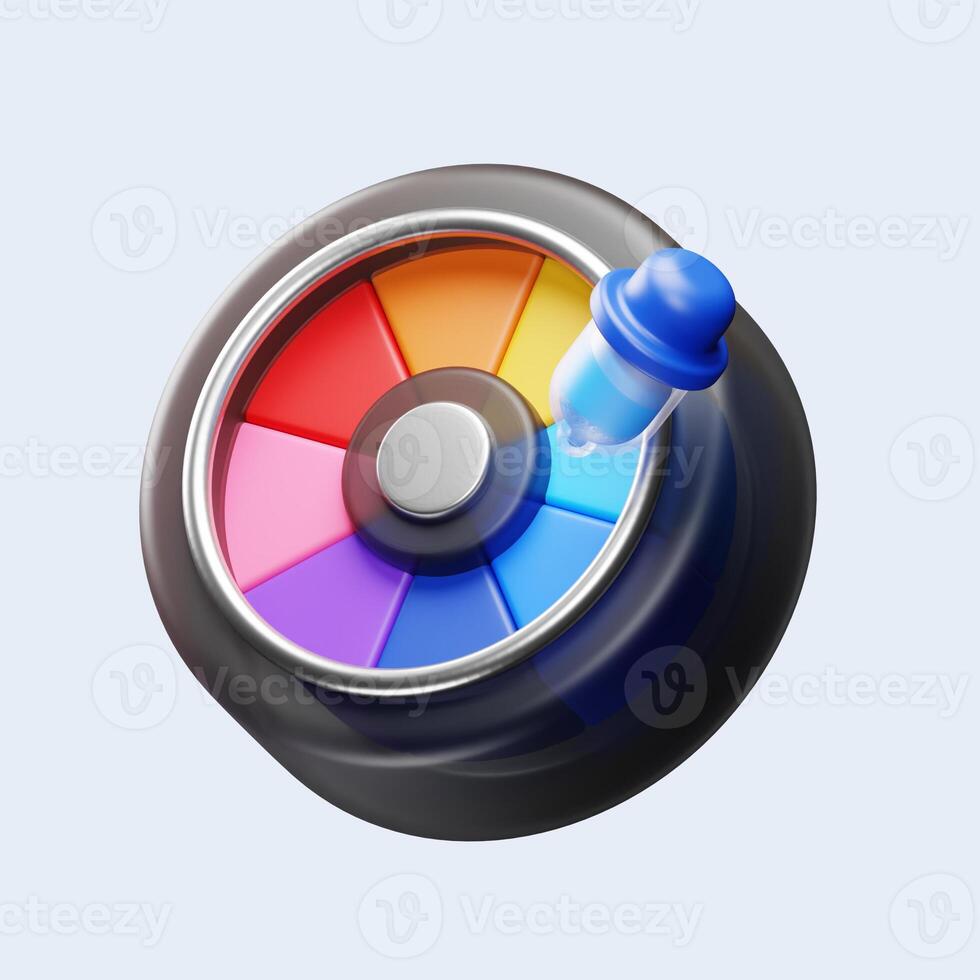 3d icon illustration color picker photo