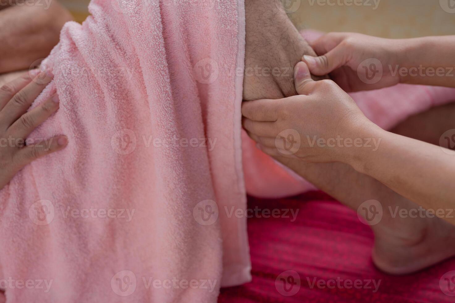 Massage therapy, Experience soothing relief of therapeutic foot massage relaxing treatment helps alleviate stress and tension, promoting overall well-being and rejuvenation photo
