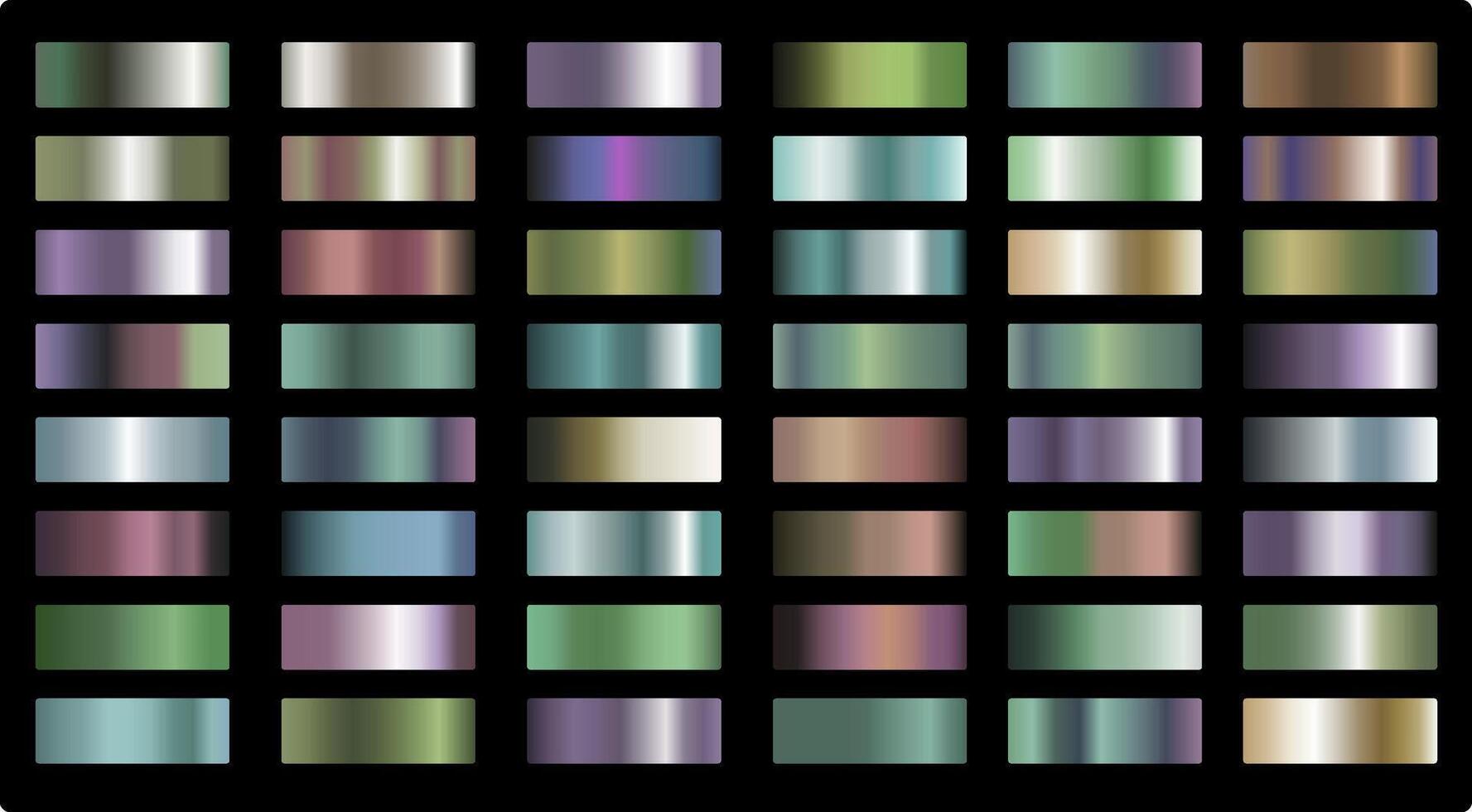 Metallic gradient set vector