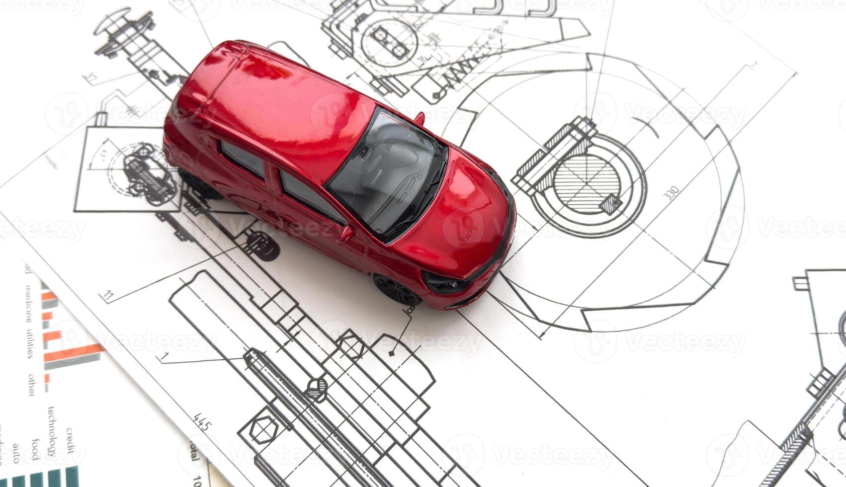 Car Models and Equipment Models. Car Repair and Construction . using as background Repair concept with copy space and white space for your text or design. photo