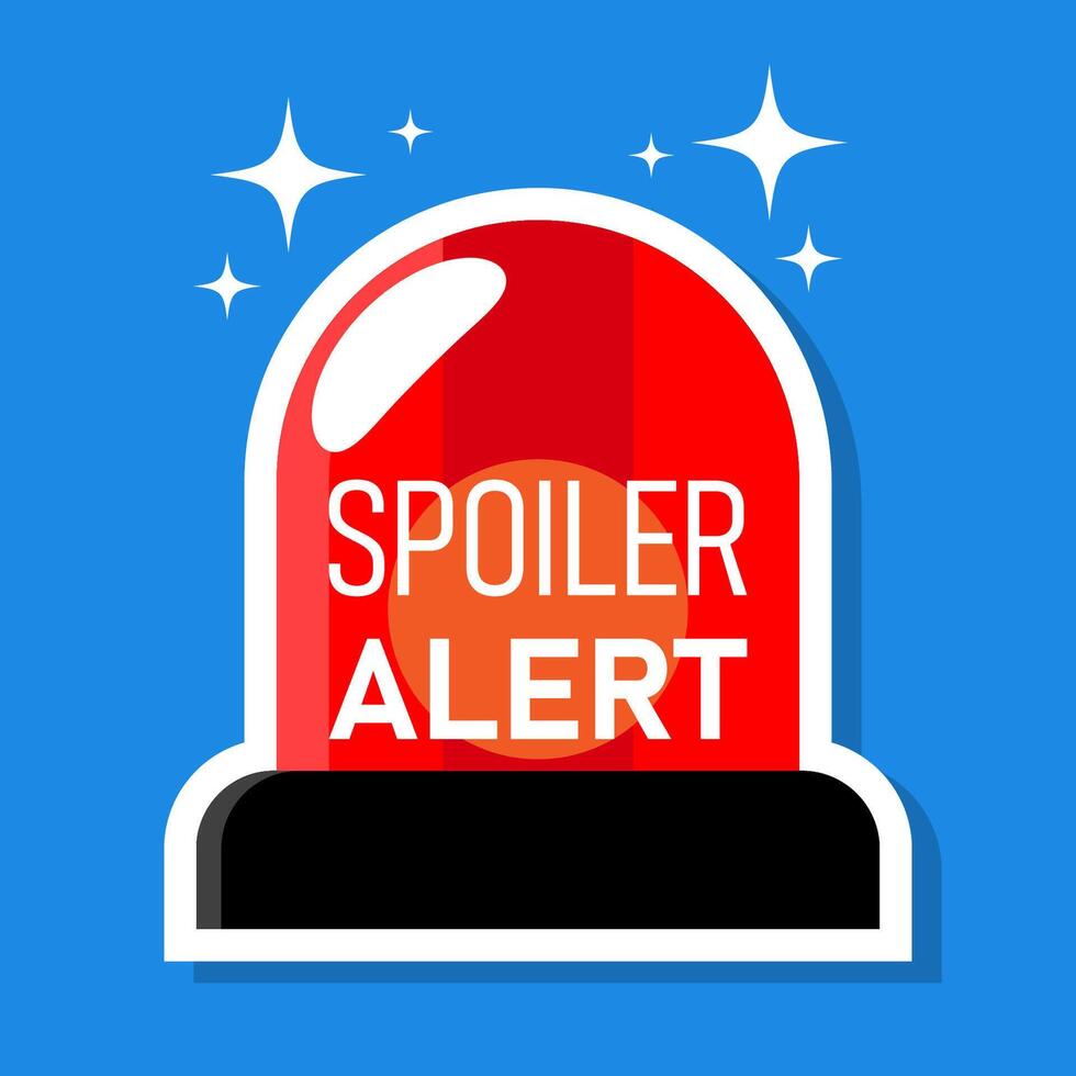 Spoiler alert illustration concept website banner, news teaser or warning message vector