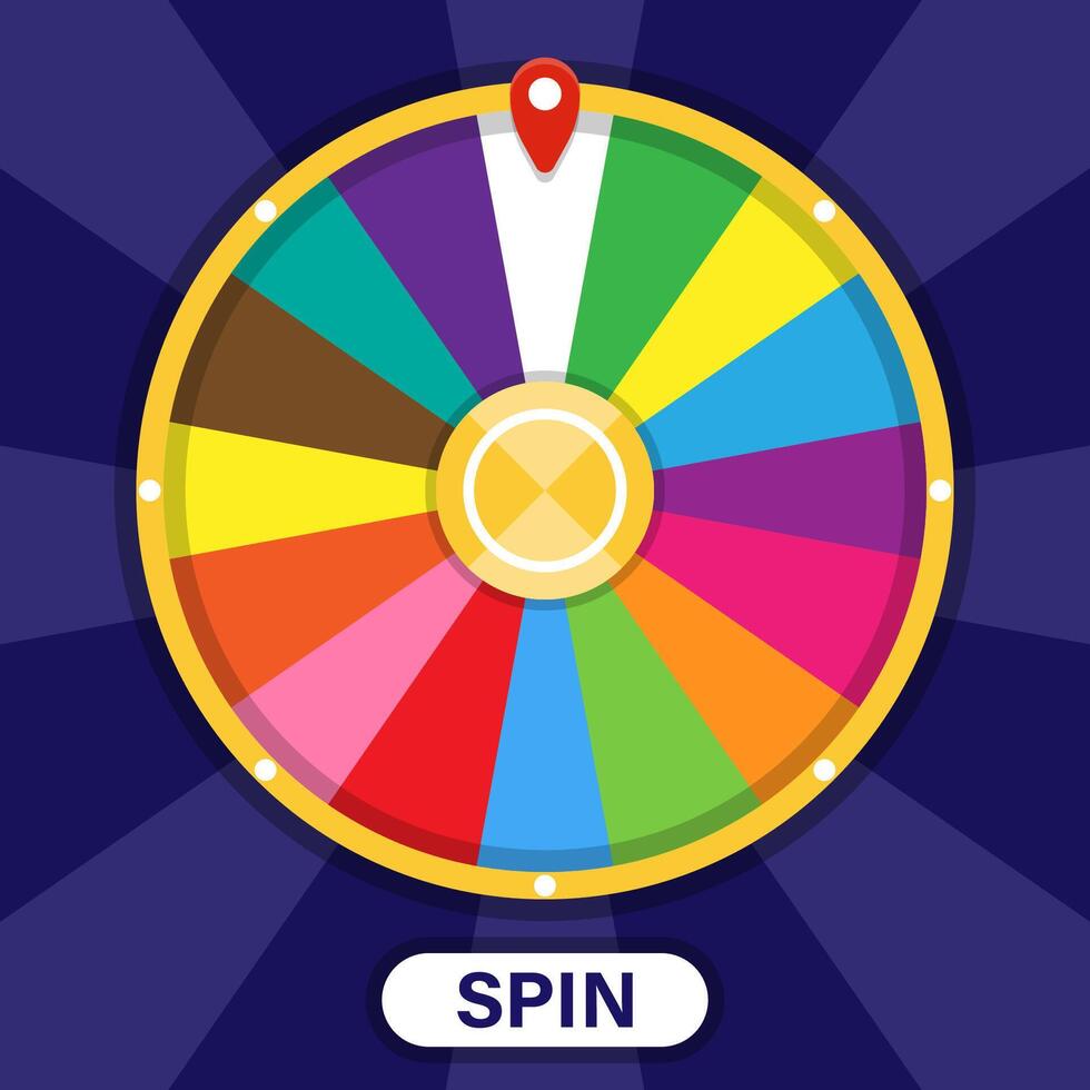 Wheel of fortune slots icon. Clipart image vector