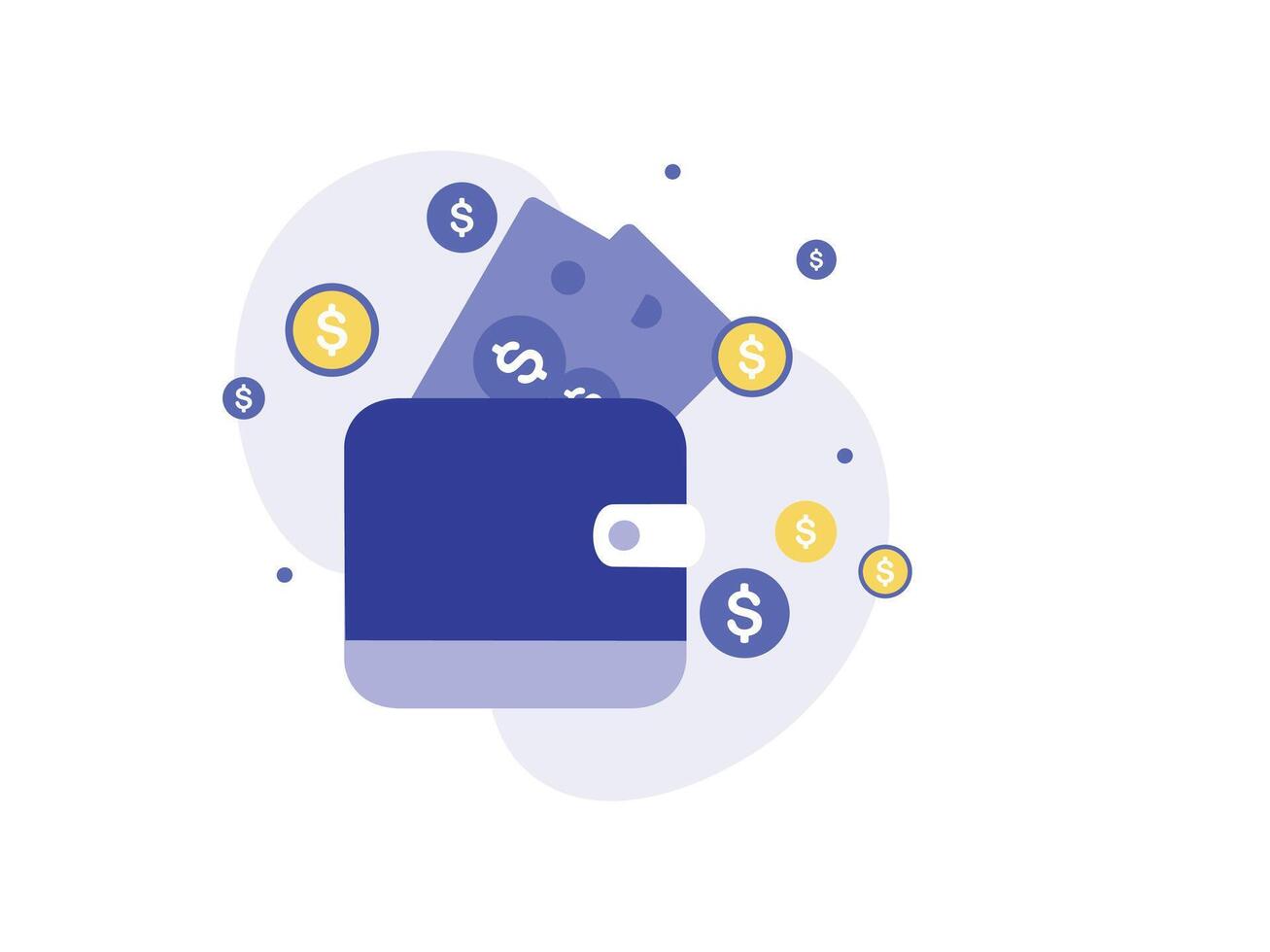 Illustration icon concept of a digital money vector