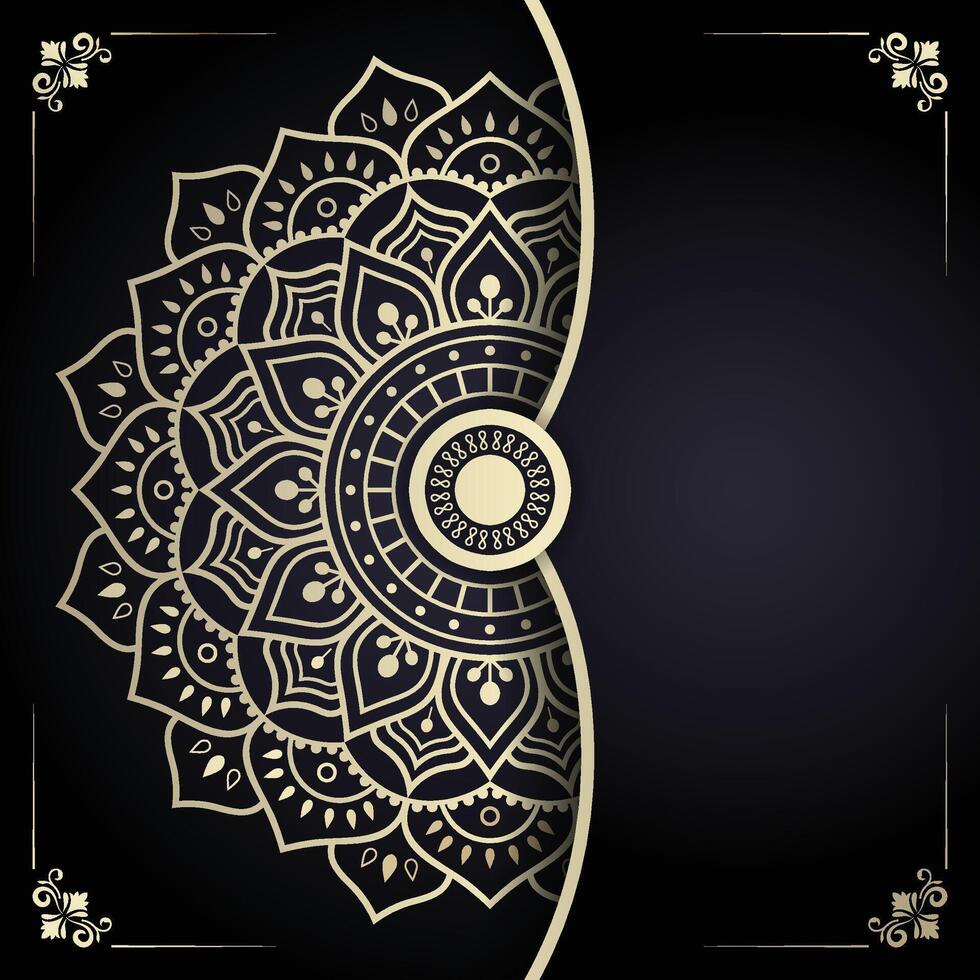 Luxurious Gold Accent Mandala Pattern for Elegant Backgrounds vector