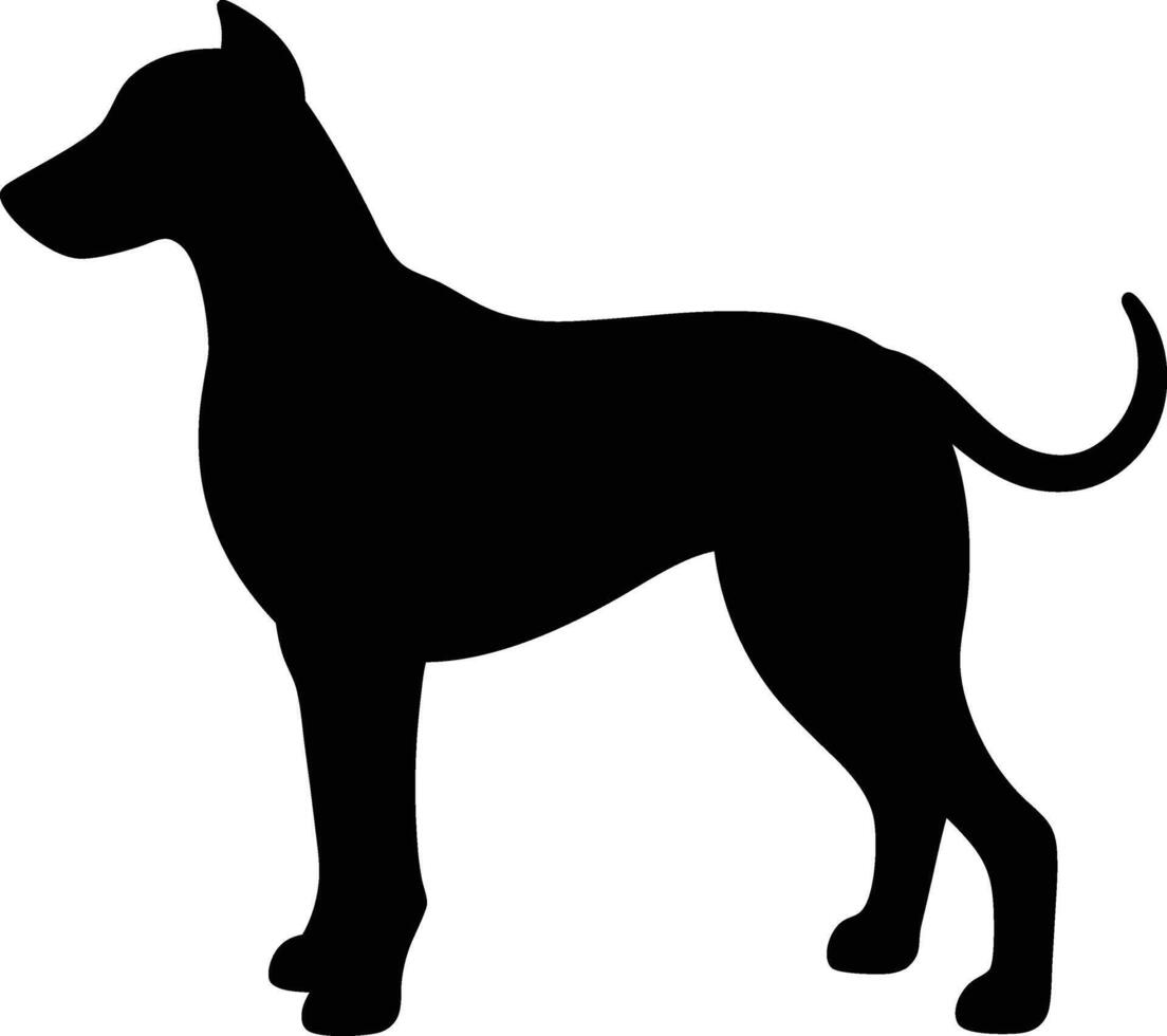 a dog silhouette on a white background vector