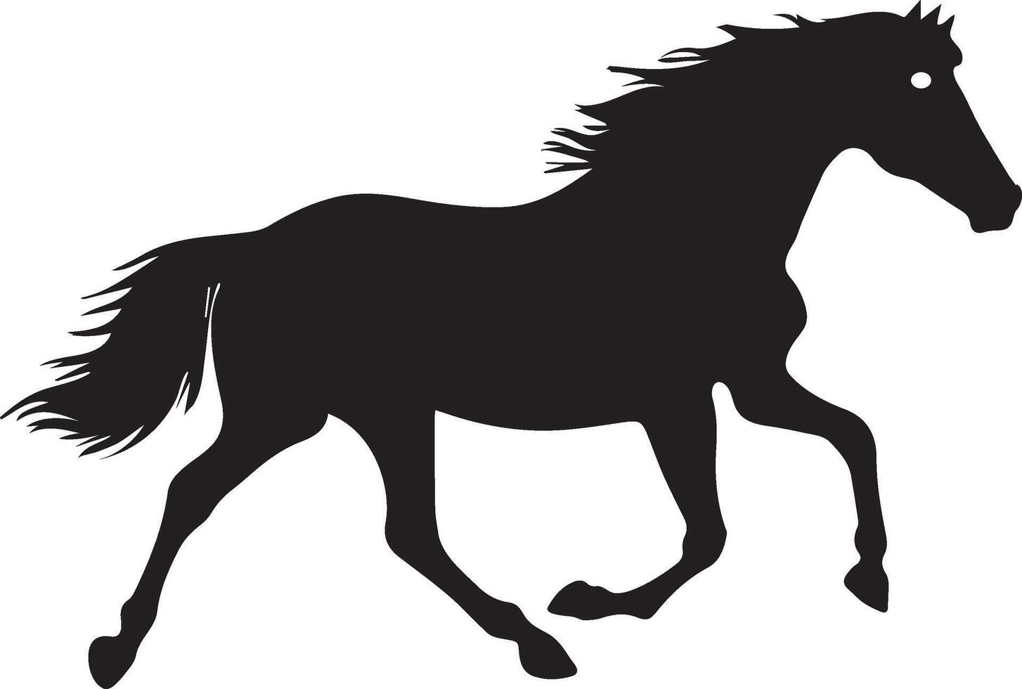 Horse icon art design silhouette white background vector
