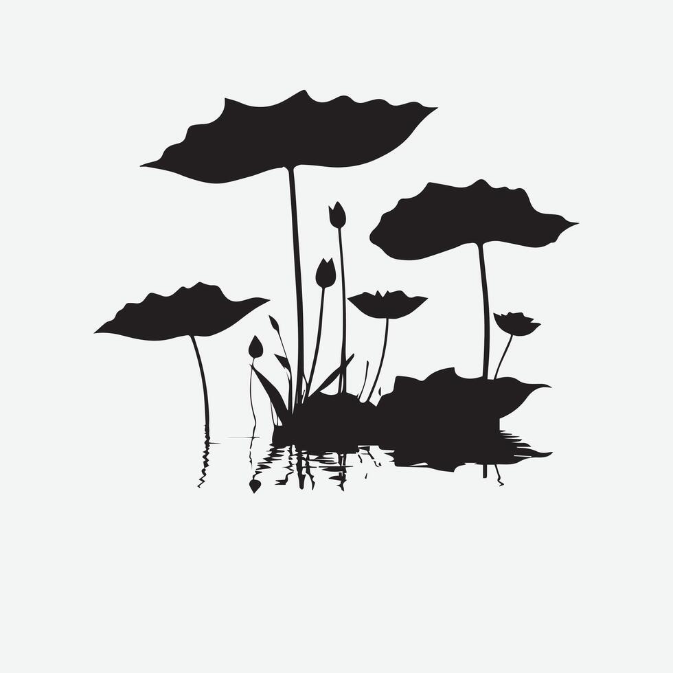 Leaf Silhouettes on White Perfect for Nature Inspired Projects vector