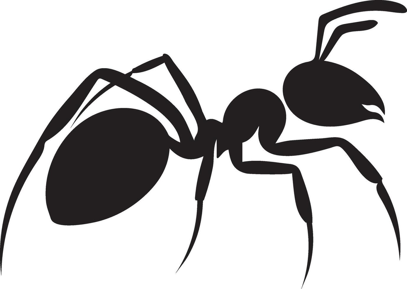 Ant icon art design silhouette white background vector