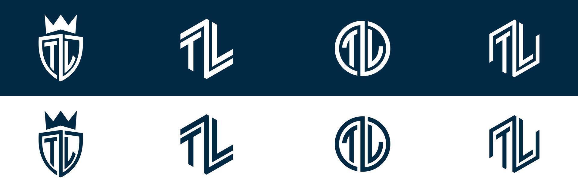 TL LT letter modern logo design vector