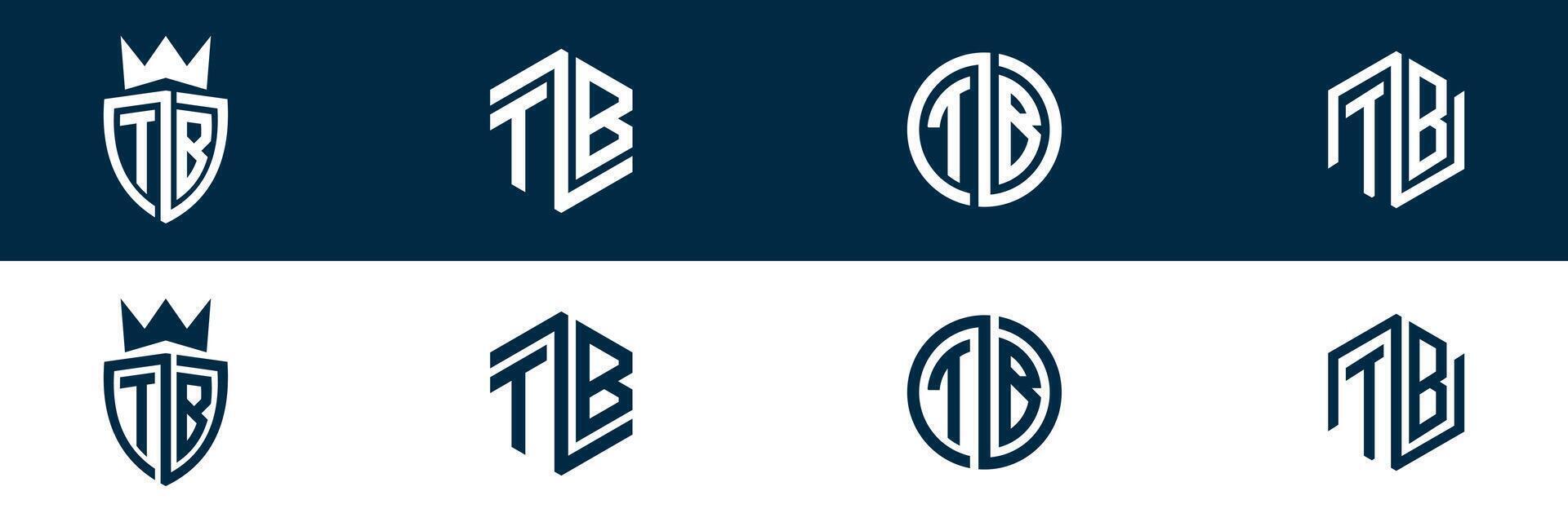 TB BT letter modern logo design vector
