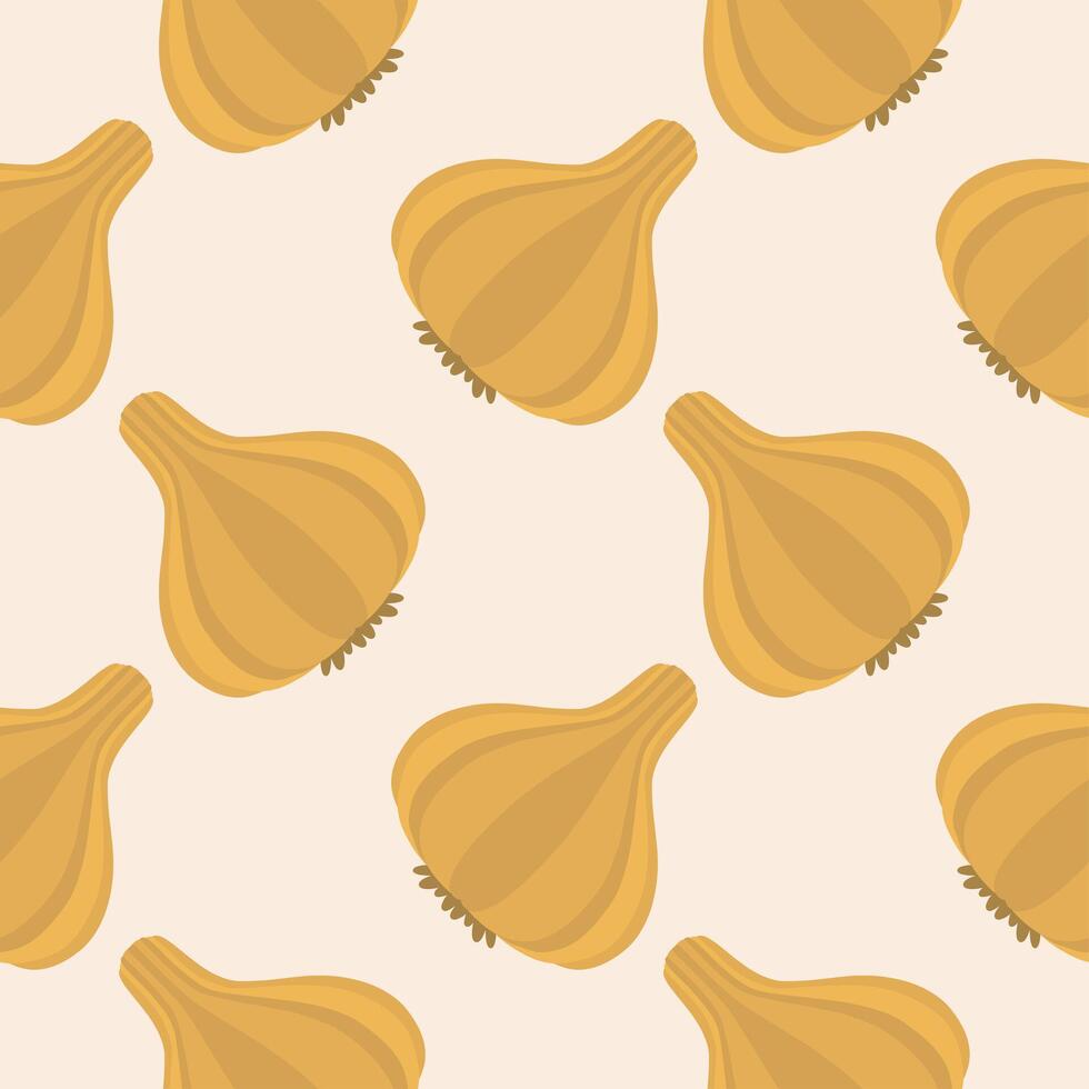 Garlic seamless pattern illustration. vector