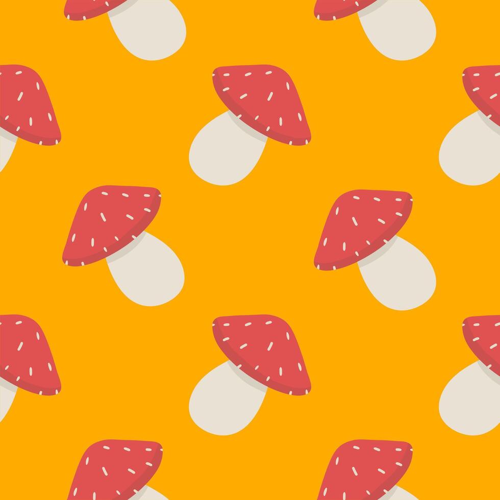 Mushrooms Seamless Pattern vector
