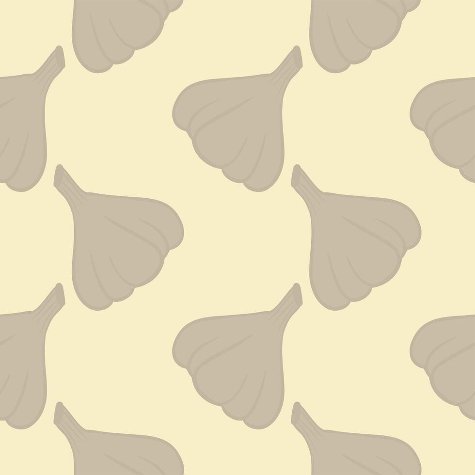garlic in a repeating pattern, seamless pattern vector