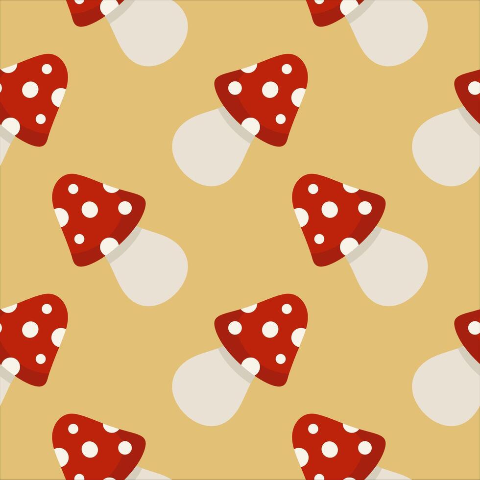 Amanita seamless pattern vector