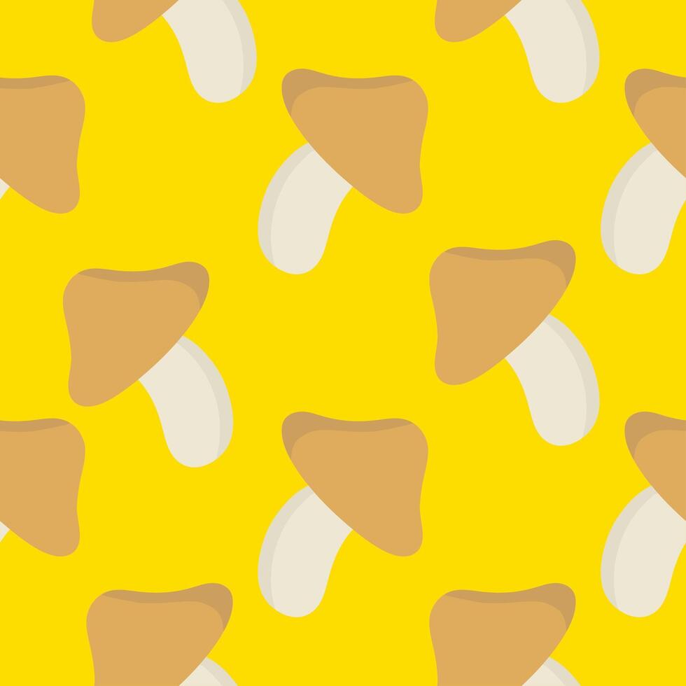 Seamless mushroom pattern background design vector