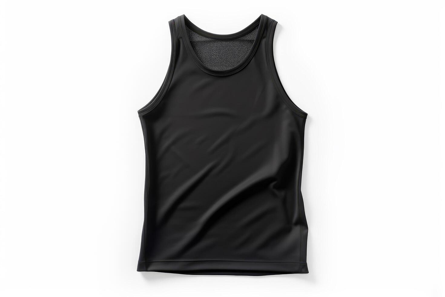 Black tank top on white background photo