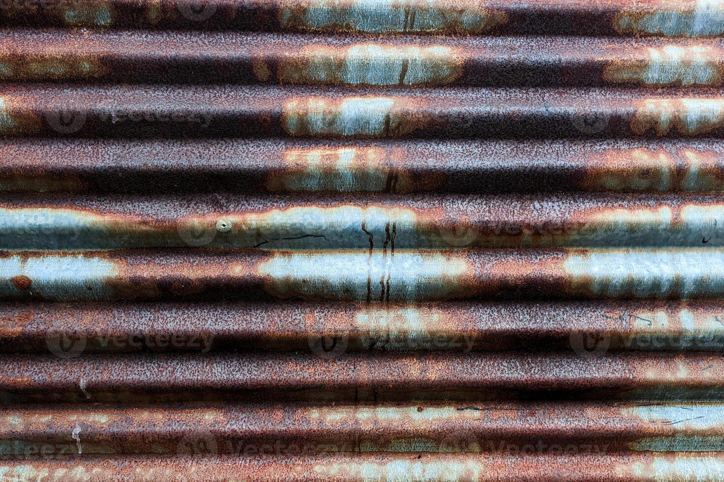 Rusted Corrugated Metal Sheet Texture photo