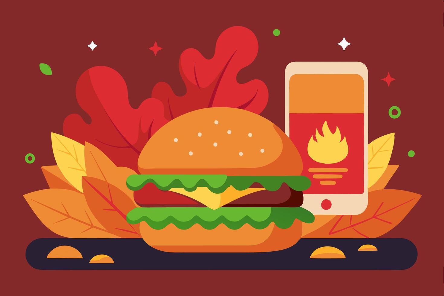 A Illustration of Burger template vector