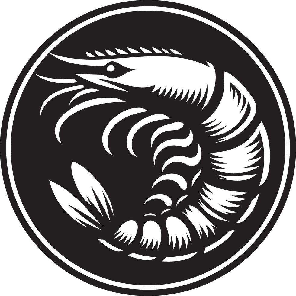Elegant Shrimp Fish Silhouettes for Modern Designers Logos and Creative Projects vector