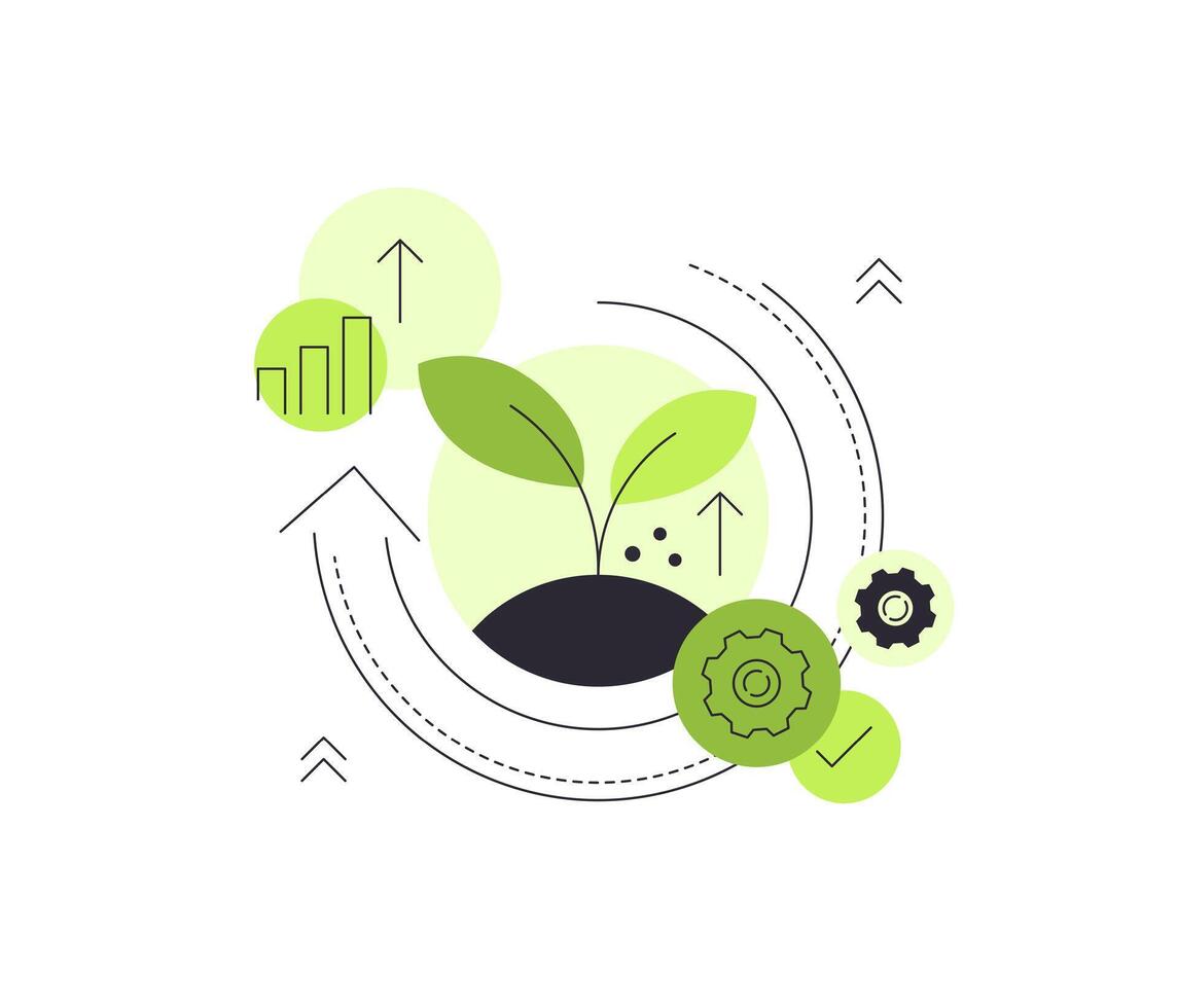 Growth and development. Arrows moving up. Infographic banner vector