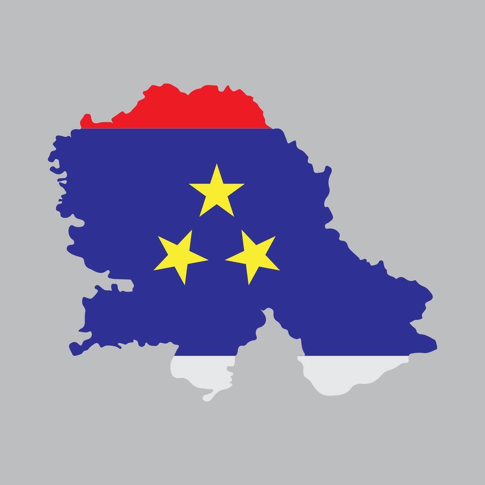 Vojvodina map icon design vector