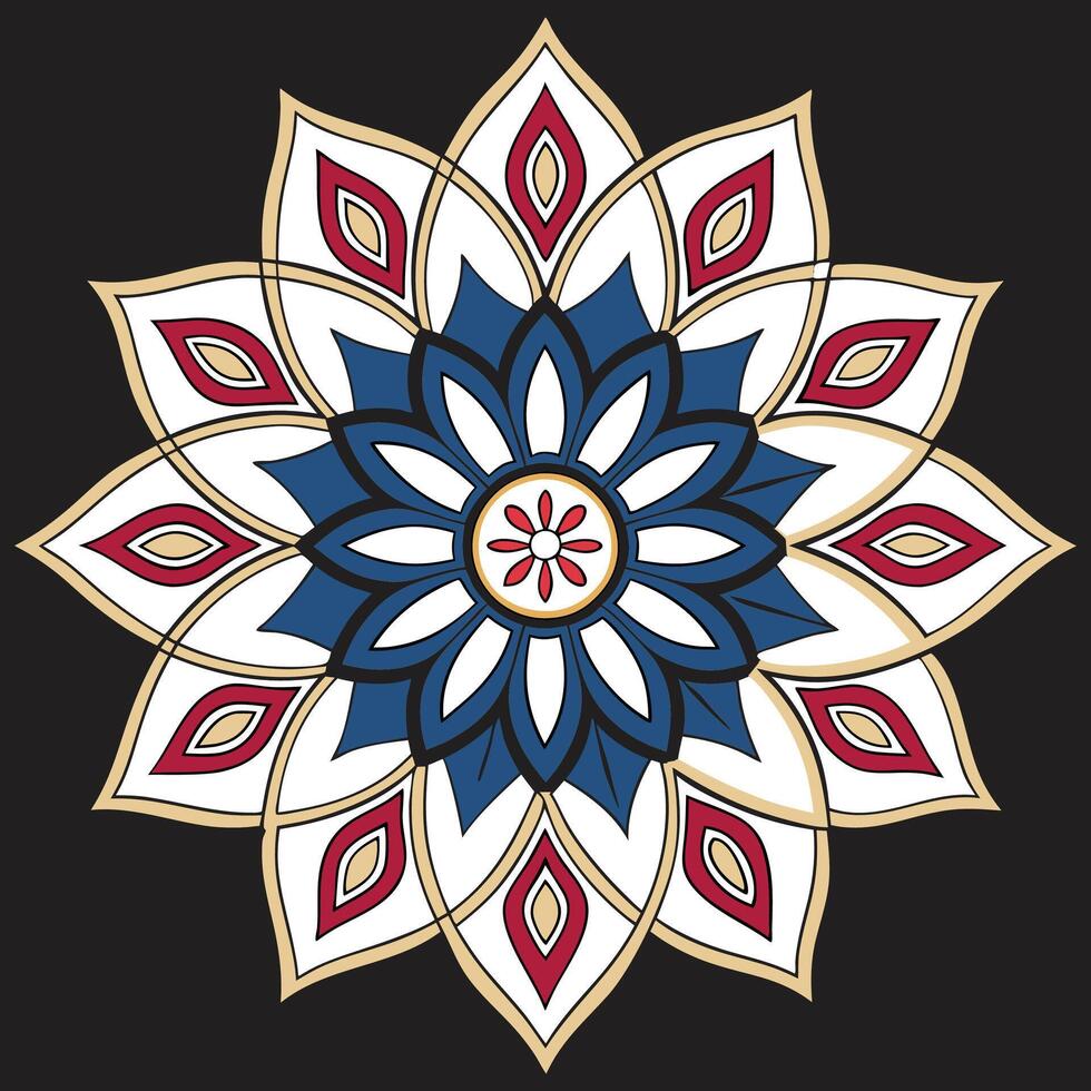 Beautiful and minimal eye catching mandala vecto vector