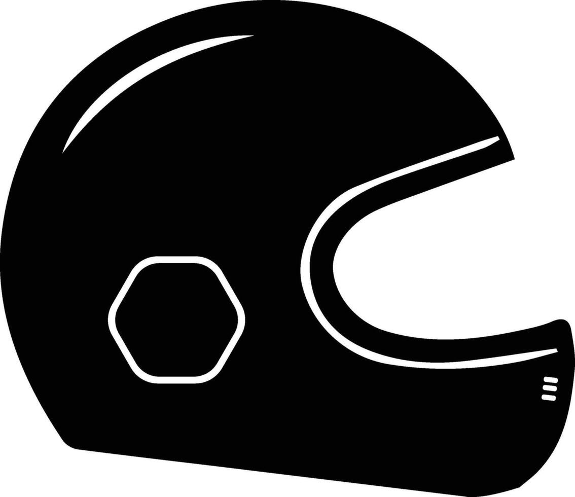 a black helmet icon on a white background vector