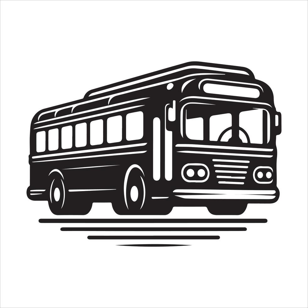 Bus silhouette EPS file vector